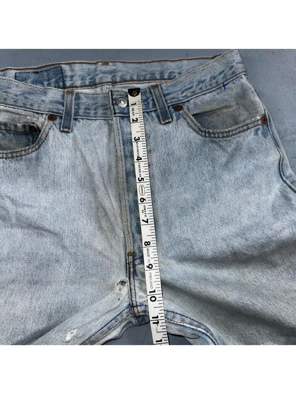 Levis 501 Vintage 90s USA XX Straight Leg Jeans Blue Light Wash 30x34 Act 28x29